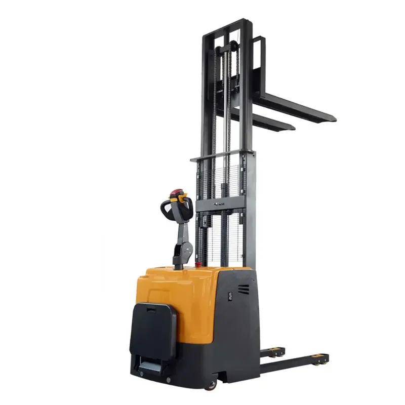 1tons electric stacker Electric pallet Stacker Standing mini electric forklift has a pallet of 2 tons Lift 3 meter 4 meter