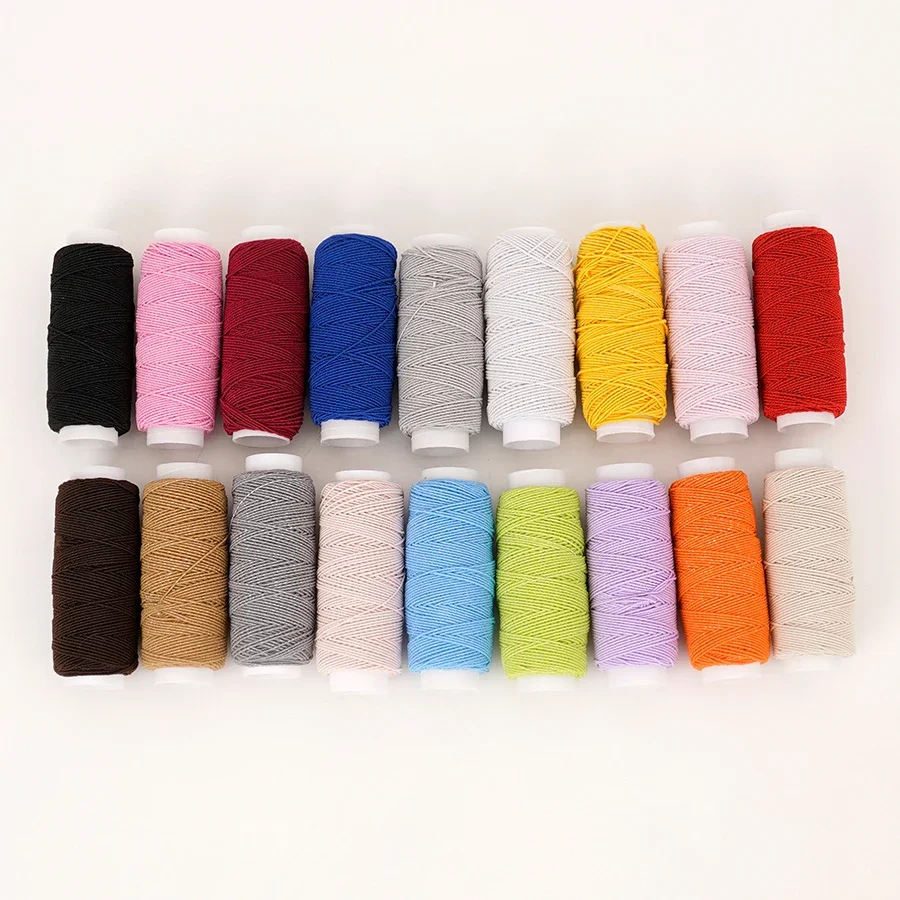 18-Color 0.6mm Ultra-Fine Elastic Thread High-Stretch 20m Sewing Machine Bobbin Thread for DIY Clothing Overlock Rope Garment