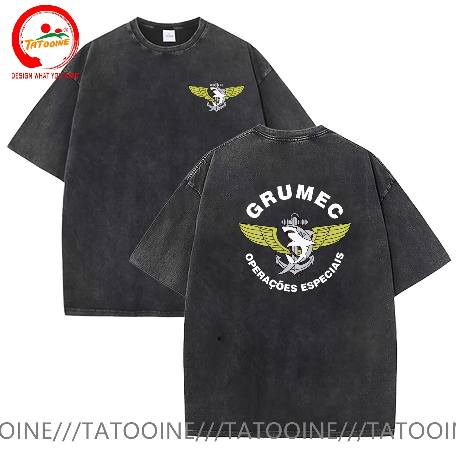 Brazilian Navies Combat Divers GRUMEC Special Forces T Shirt Men Fashion Trendy Casual Clothing Stylish Tops Tee Shirt Leisure T