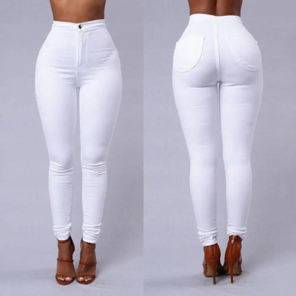 

Women Cotton Blend Pants Stretch Women Trousers Women Skinny Trousers Slim Fit High Waist Cotton Office Street Skinny Trousers