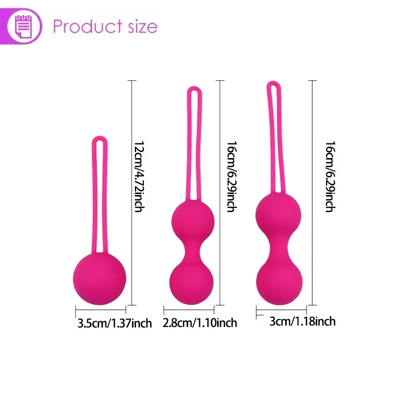 Kegel Vagina Balls Tighten Vagina Muscle Balls Kegel Trainer for Women Pelvic Floor Muscles Strengthen Adult Silicone Sex Toys