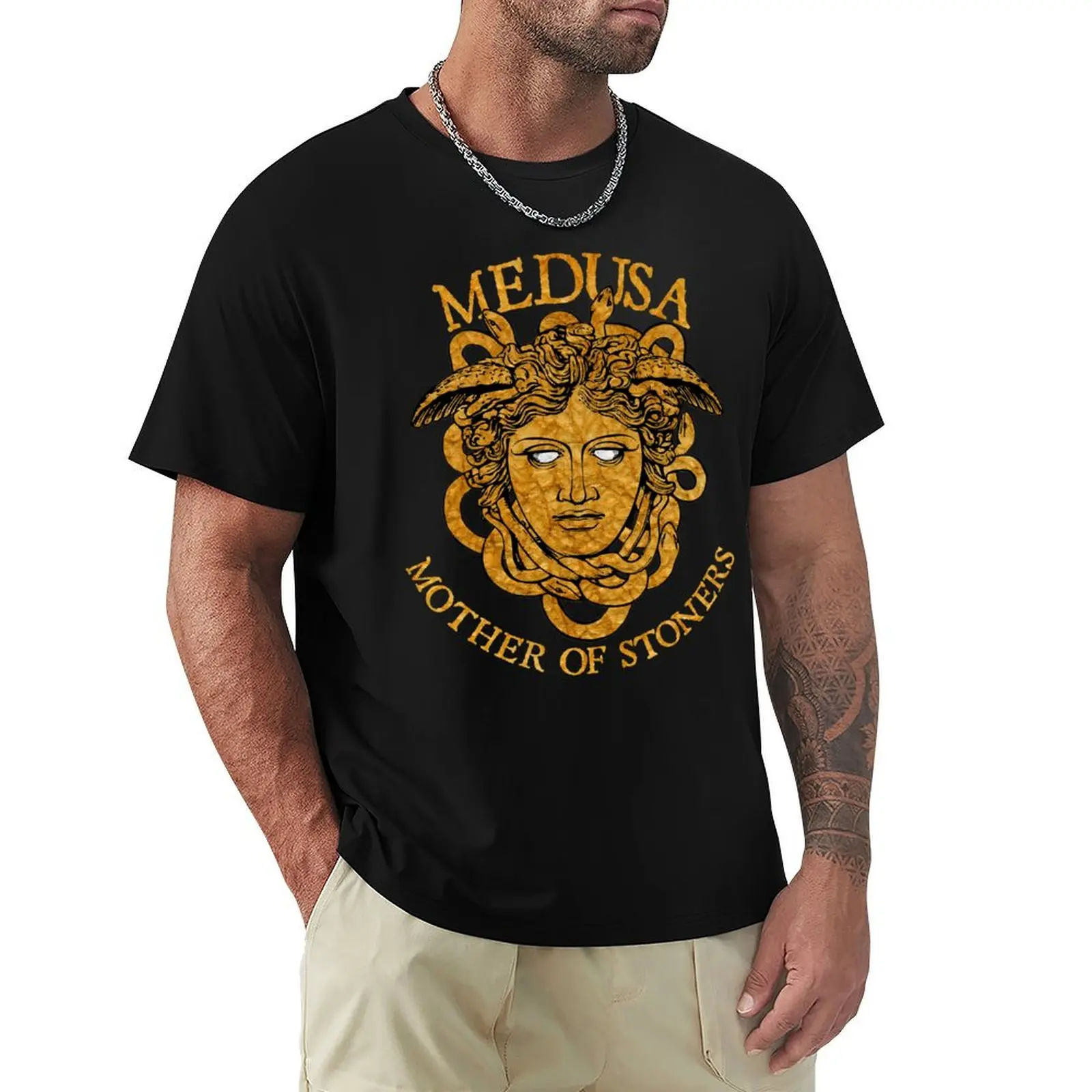 Medusa Mother of Stoners T-Shirt Basic Solid Color Short Sleeve T-Shirt