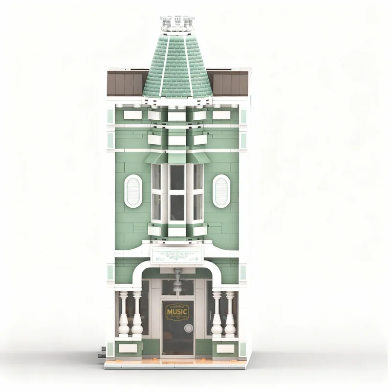 1607pcs MOC Modular Buildings Main Street Music Shop - Magic Edition Model Building Blocks 3D Assemble Creative Art Birthday