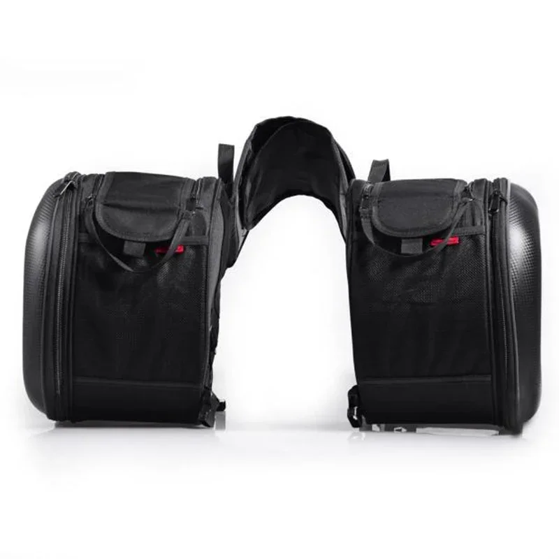 Motorcycle Side Bag Helmet Storage Saddle  Bilateral Helmet Multifunctional Travel Riding Bag 600D Oxford Cloth Nylon