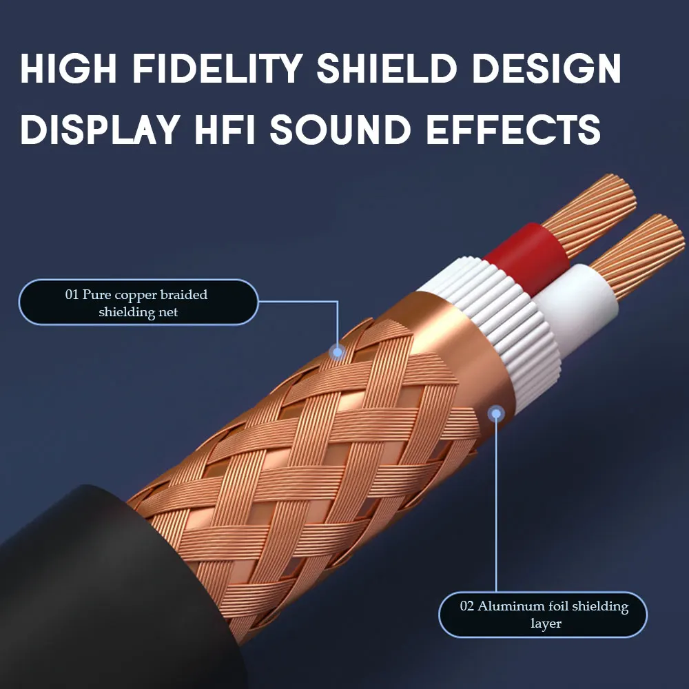 Musical Sound Hifi Speaker Cable Loudspeaker Pure Copper Braided Net With Nerve Oxygen-Free Copper Car Stereo Speaker Cord Wire