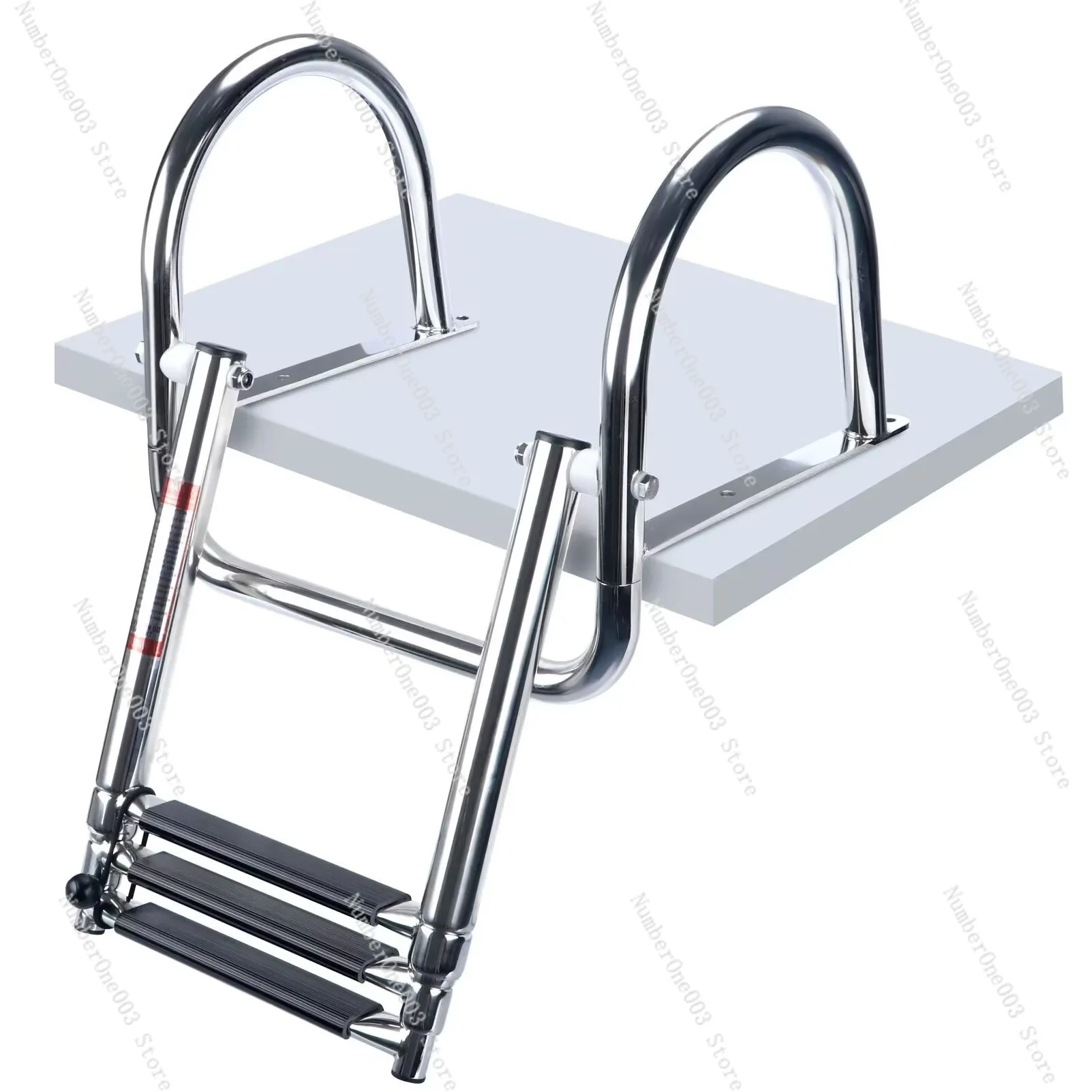 

Цена-сюрприз, 4-ступенчатая складная лестница для морской лодки, телескопическая яхта из нержавеющей стали 316, аксессуар для плавания, утолщенная лодка