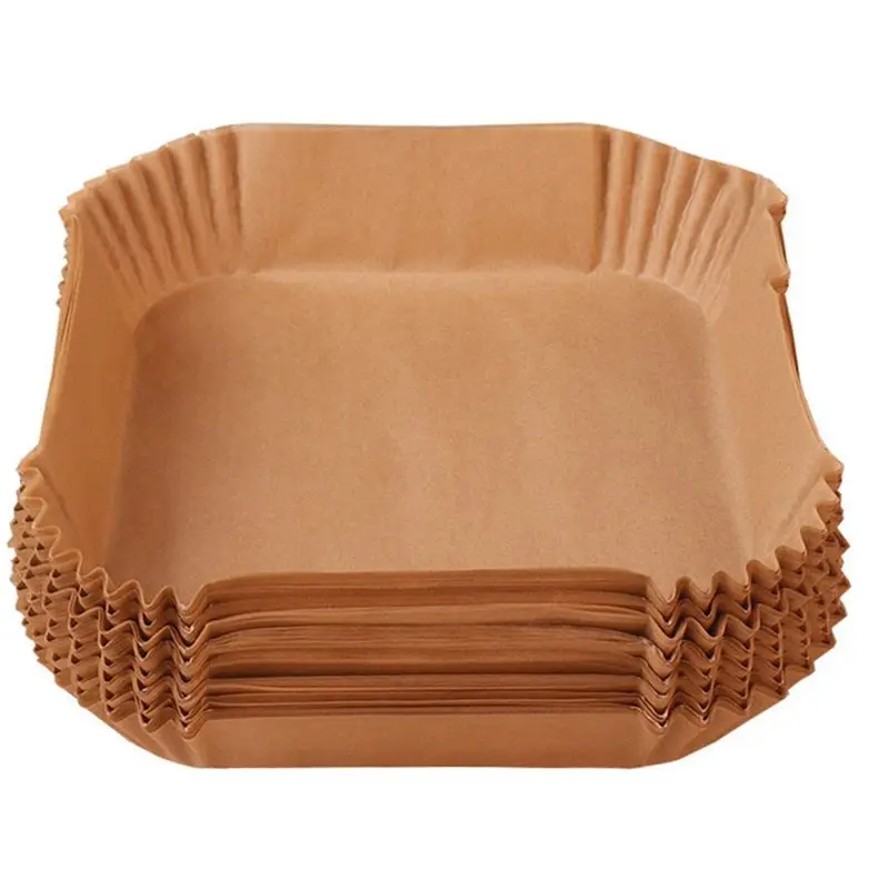 A56P-Air Fryer Special Silicone Oil-Absorbing Paper Plates For Home Cooking, Food-Specific Paper Gaskets, Oil-Proof B