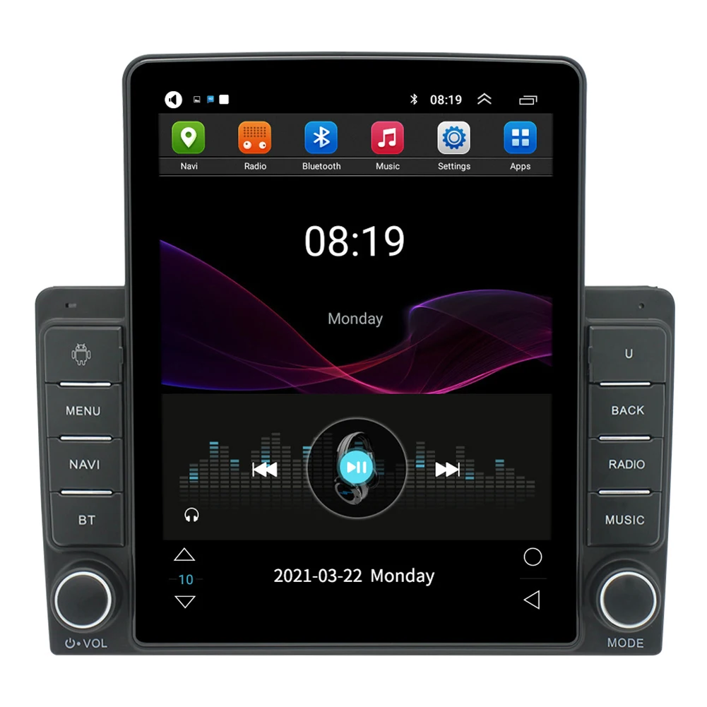 

Double Din 9.5Inch Android HD MP5 Player Car Stereo FM Radio Bluetooth WIFI GPS Navigation Mirror Link Contact Screen