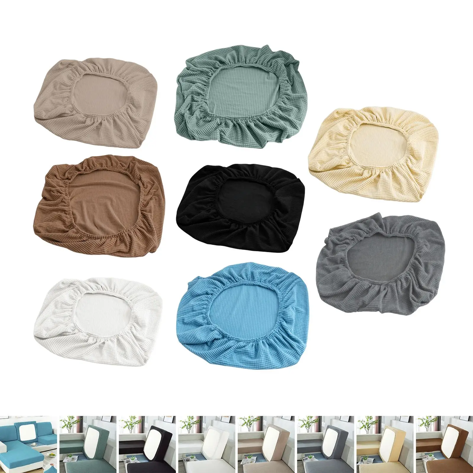 Universal Velvet Sofa Cushion Slipcover Stretch Chaise Couch Protector Adjustable for seat Covers for Restaurant