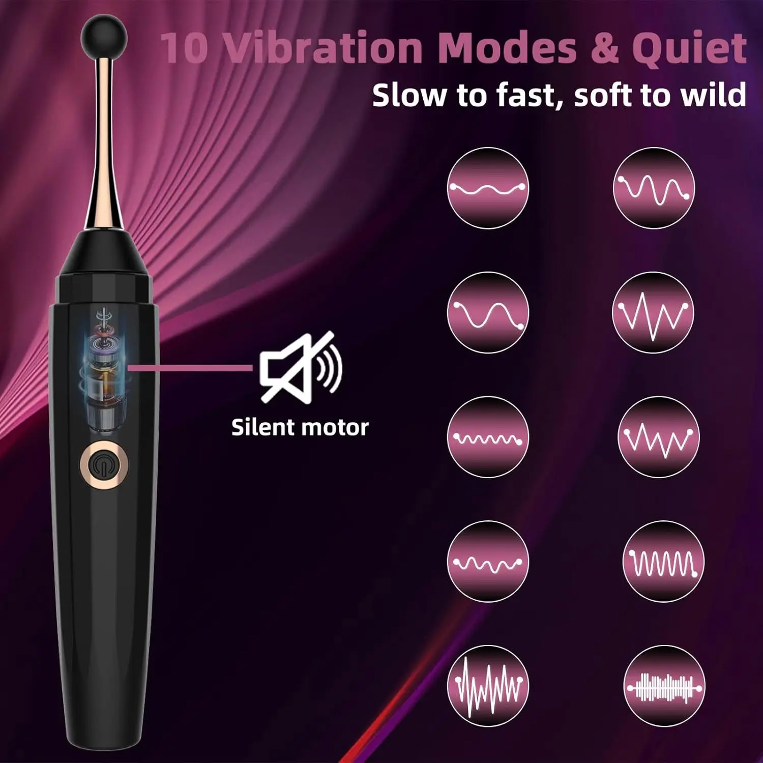 2026 New Upgrade Fountain Pen Silicone Honey Bean Point Trend Pen for Women Sex 10-Speed Clitoral Stimulation Vibrator Adult view 3