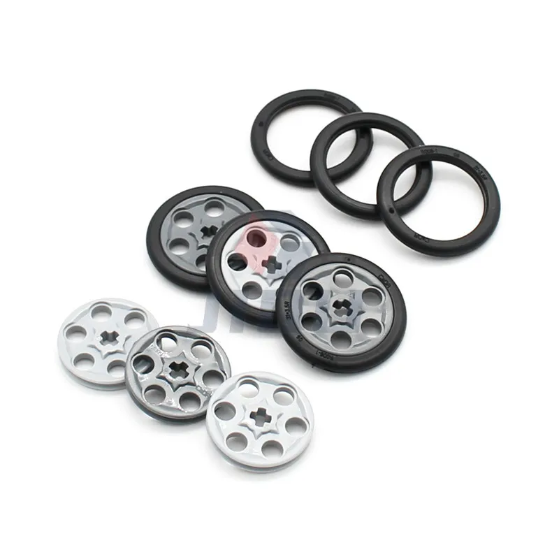 High-Tech Parts 4185 2815 Wedge Belt Wheel Tire Bricks 9686 EV3 Car Model Set Pulley Bulk Accessory MOC Building Blocks Kid Toys