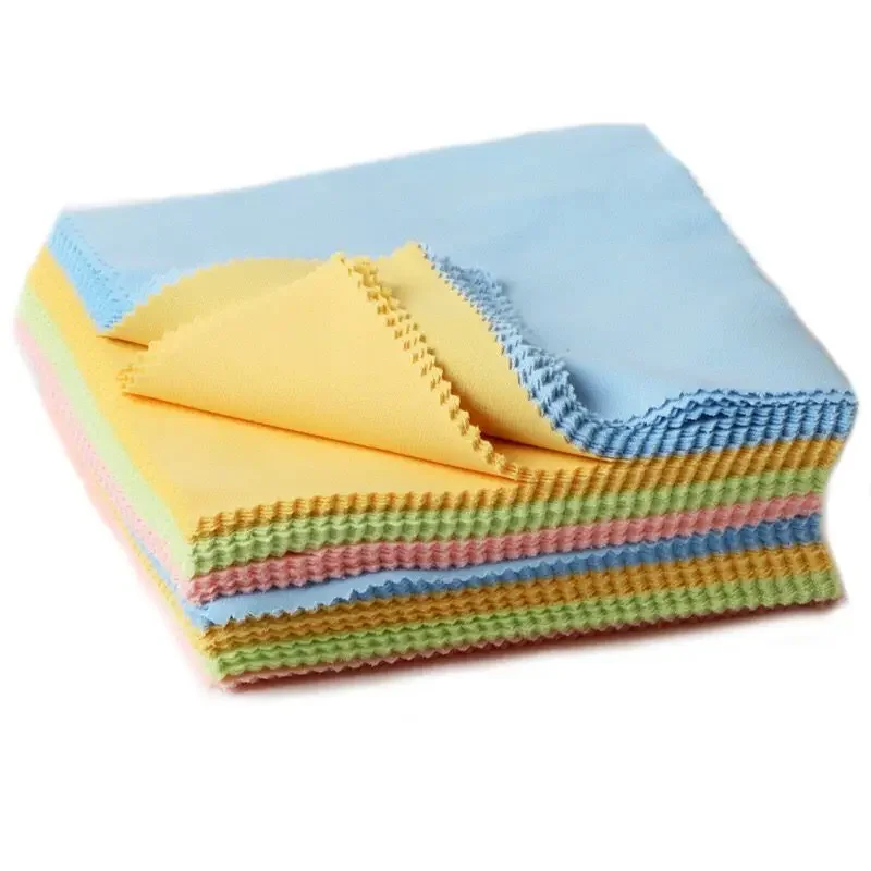 100/200pcs Mixed Color Glasses Clean Cloth Microfiber Eyeglasses Lens Clothes Eyewear Phone Screen Cleaning Wipes Wholesale