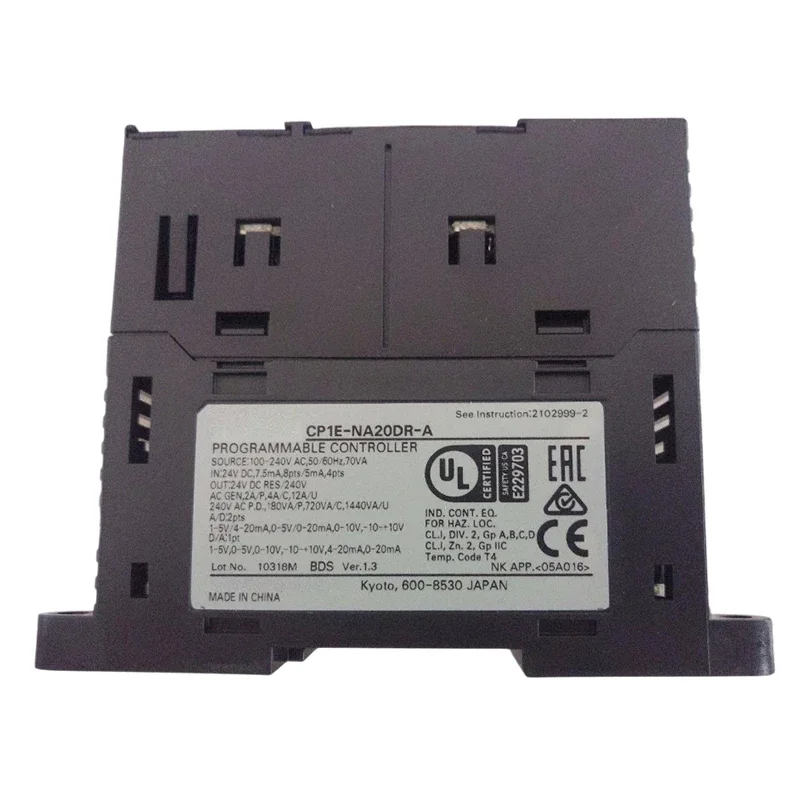 Spot Stock Products CP1E-NA20DR-A Programmable Controller Module Brand New Original Technical Support Available Plc Controller