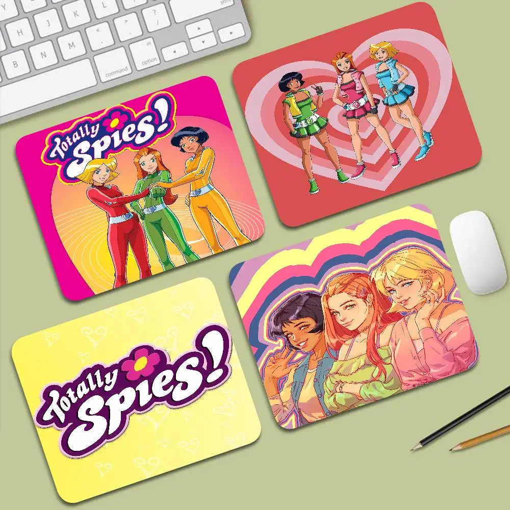 Cute Anime T-Totally Spiess Mouse Pad 25X29 Square Computer Office Game Table Mats Rubber Anti-slip Mousepads Small Decor