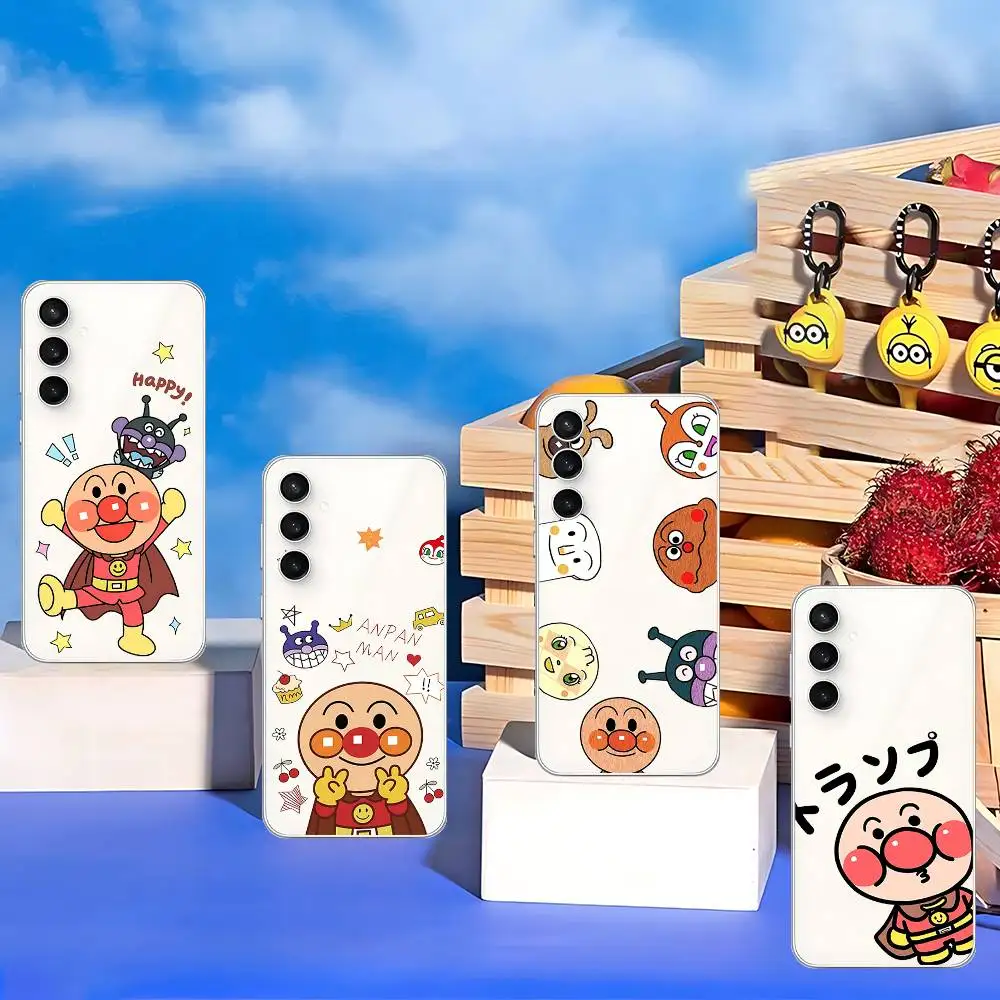 Anime A-Anpanman-s Cute Phone Case For Samsung Galaxy S25 S24 S23 S22 S21 FE Ultra Plus A32 A53 A13 A31 Soft Cover