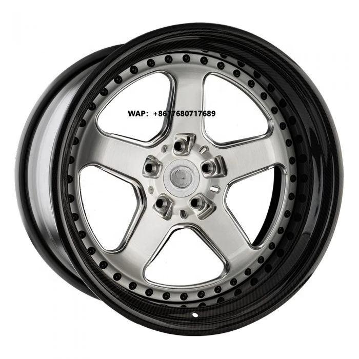 

Polished Gloss Black Lip 3 Pieces Forged Aluminium Wheels 18 19 20 21 22inch Car Wheels