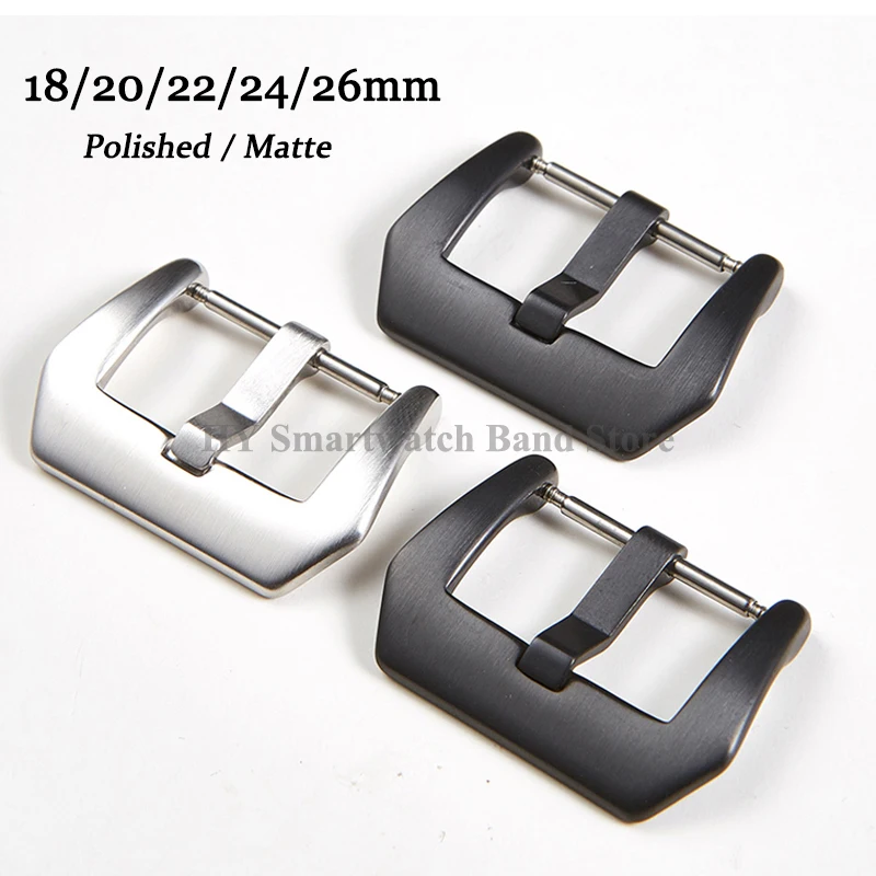 304 Stainless Steel Buckle for Panerai PAM 18mm 20mm 22mm 24mm 26mm Watch Band Clasp Polished Matte Metal Pin Buckle Accessories