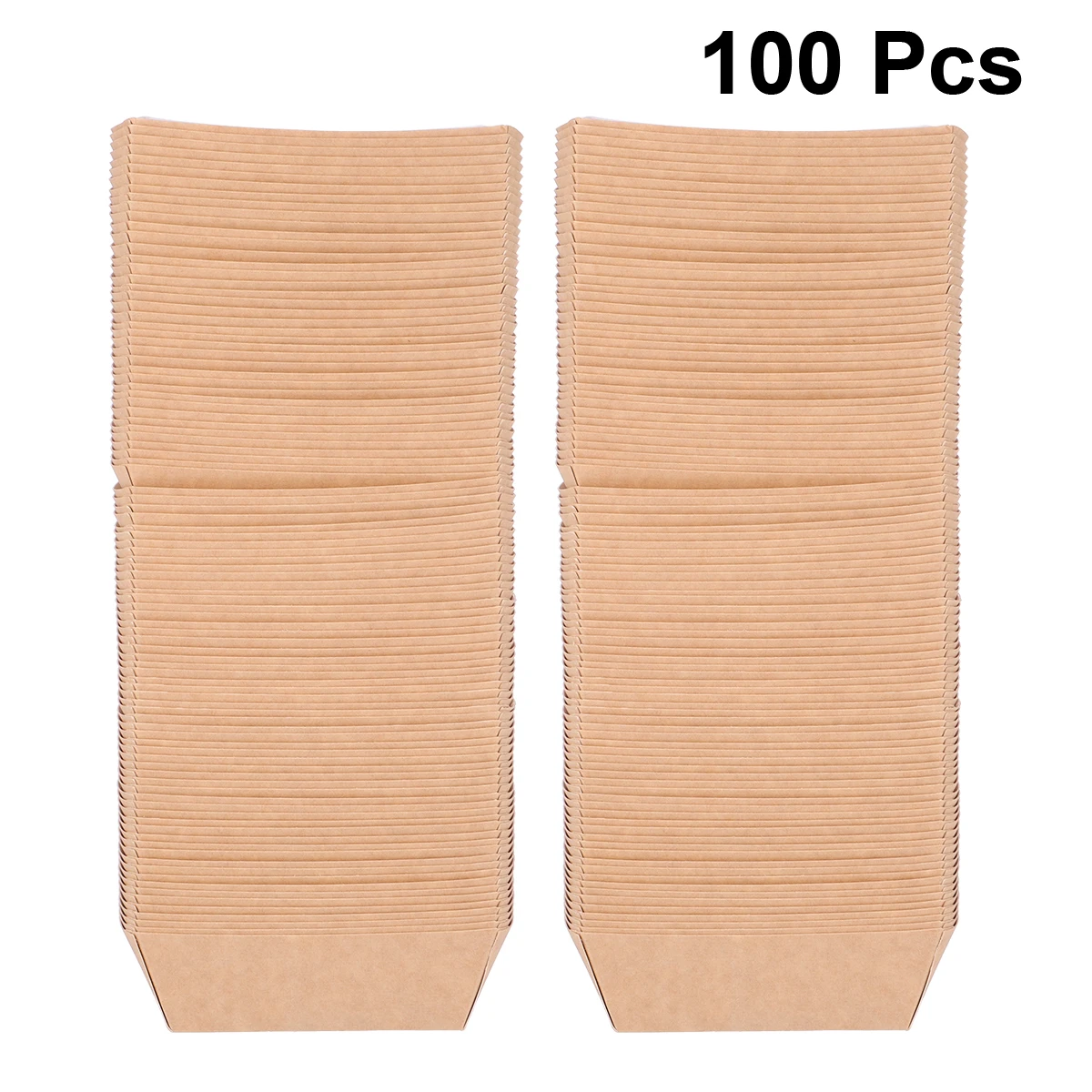 

100 Pcs Fried Chicken Kraft Paper Shipping Box Tray Open Packing Snack Platters Food Serving