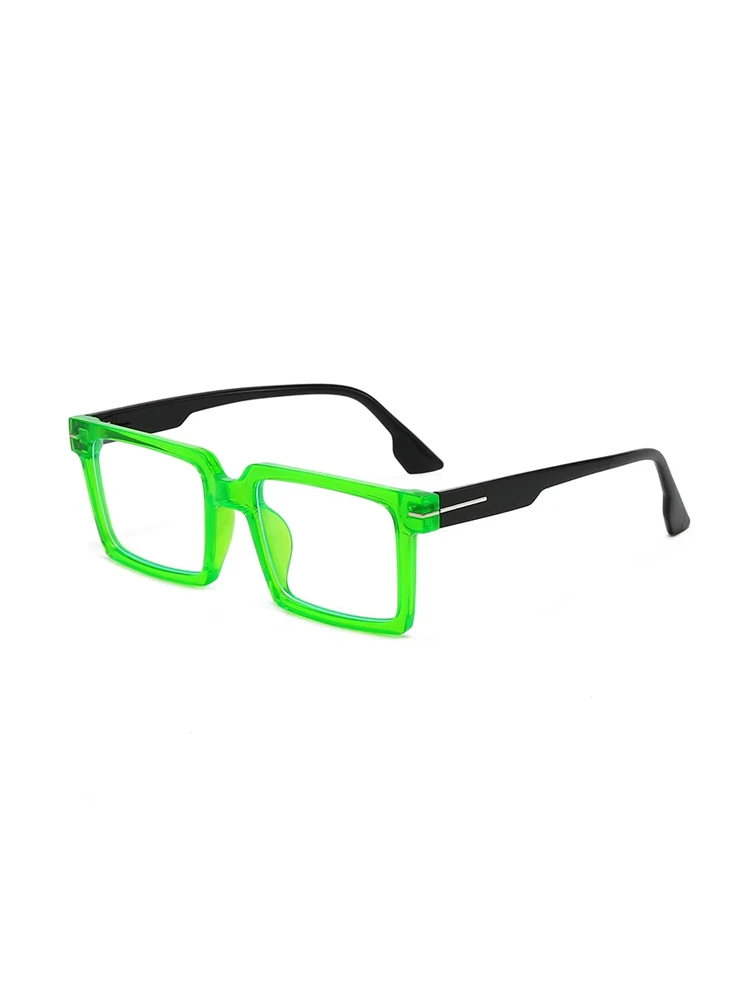 1pc men's and women's same style fashion square glasses fluorescent green contrast color design wild retro shape