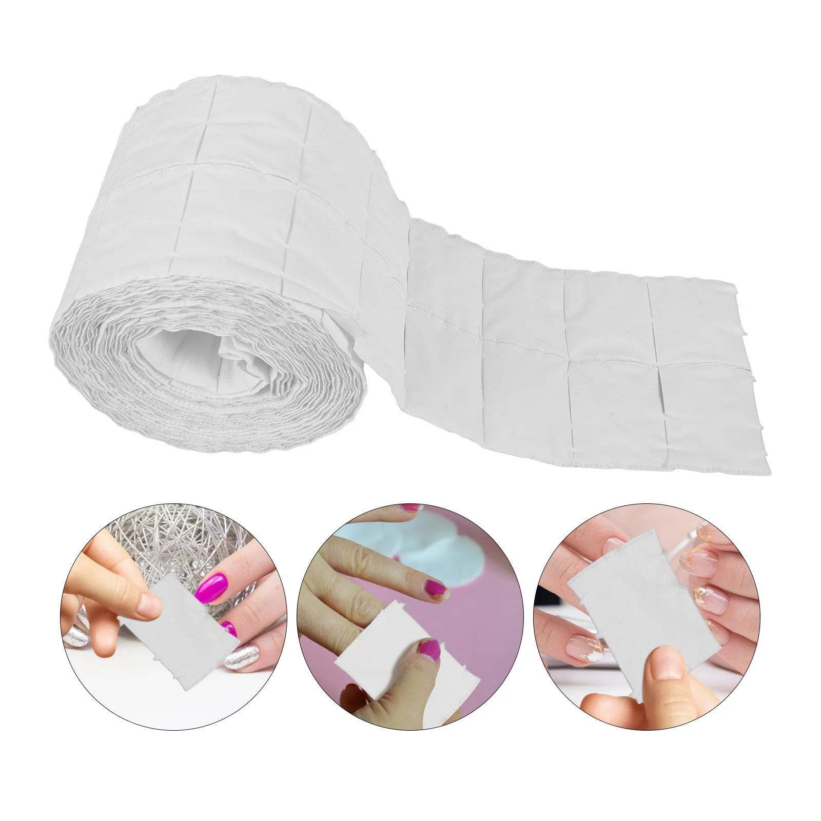 1 Roll Nail Polish Removal Pads Cotton Disposable Wipes for Nail Clean Up Gel Polish Acrylic Nails Manicure Supplies