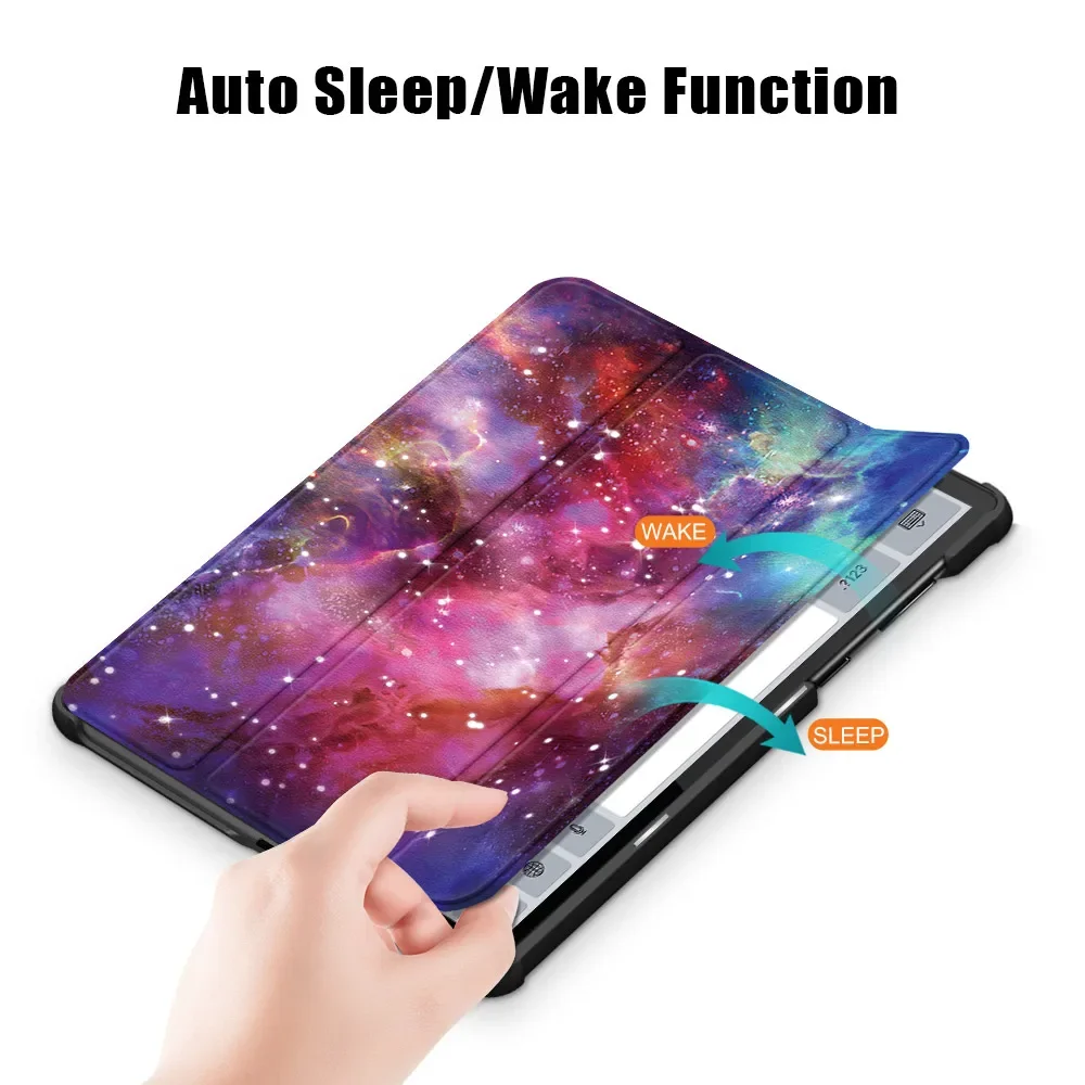 Etui na tablet Lenovo Tab K10 X6C6X X6C6F 10,3 cala 2021 Składana podstawka Skórzany pokrowiec Smart Wake Sleep Etui na tablet 10,3'' Trifold Funda — zdjęcie produktu 2