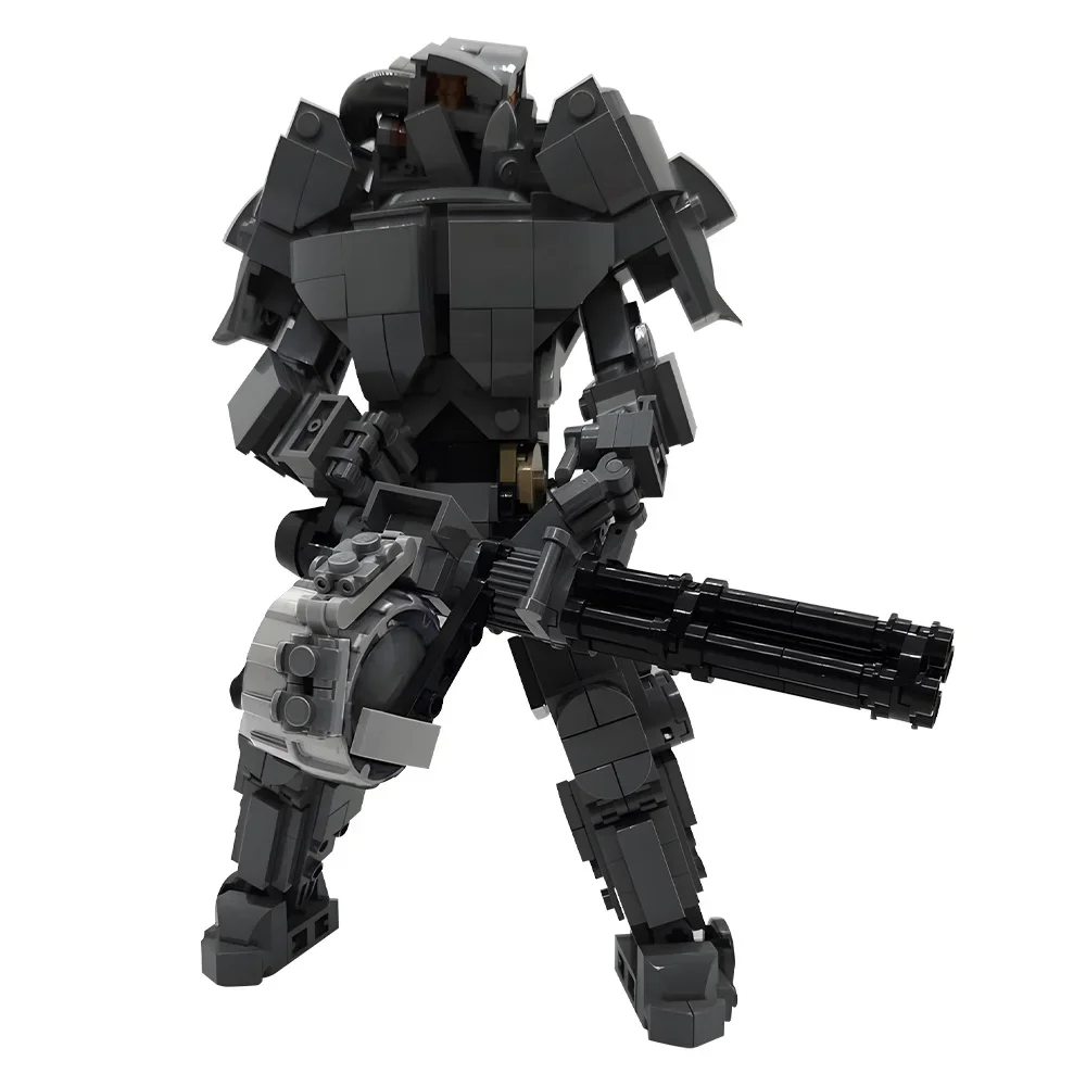 MOC-183481 X-01 Power Armors Particle Assembly building blocks Armored Mecha Robobrain Model toy Ornaments  Bricks Children Gift