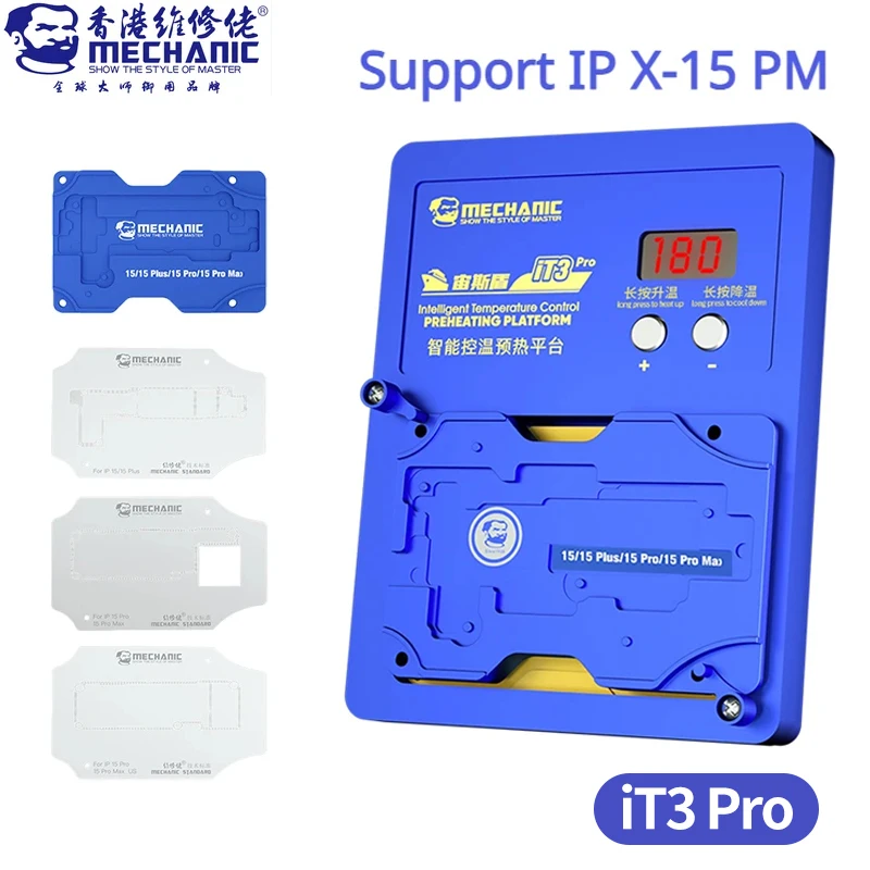 Piattaforma di preriscaldamento intelligente MECHANIC IT3 Pro per strumento di riparazione della matrice di punti del modello BGA del Chip a strati