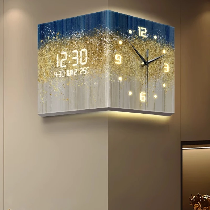 Decor Quartz Digital Clock Luxury Vintage Mechanical Wall Art Digital Modern Square Clock Horloge Murale Salon Wall Decoration