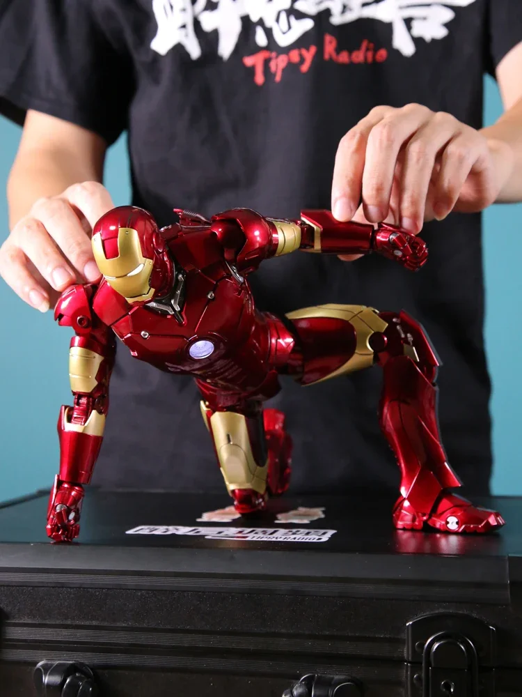 36cm Iron Man Mk3 Marvel oryginalny duży rozmiar 14 cali średni blask wspólne ruchome figurki Anime edycja pamiątkowa zbieraj zabawki