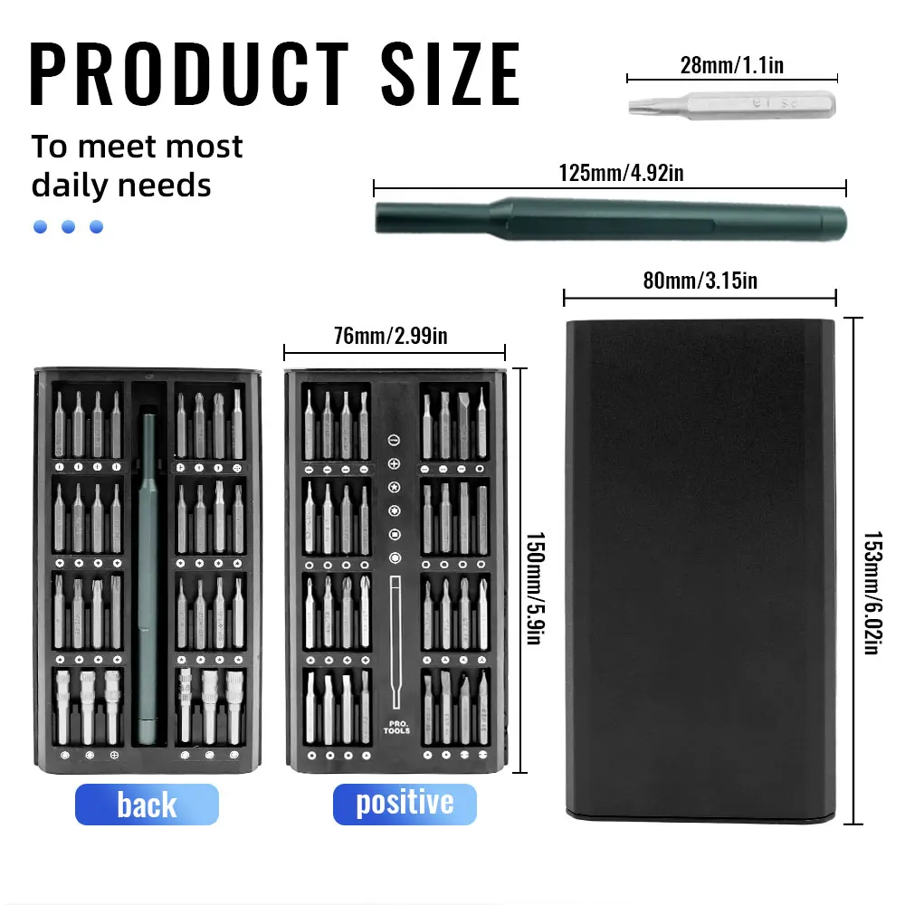 63 في 1 و 25 في 1 طقم مفك براغي طقم مفك مغناطيسي لقم مفكات كهربائية دقيقة للكمبيوتر المحمول آيفون صغيرة
