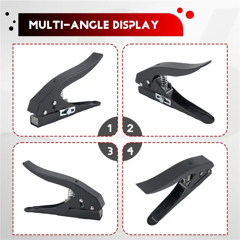 A51M-12Mm Circle Hole Punch Paper Punch Hand-Held Round Single Hole Punch For ID Cards PVC Cards Badge Photos Durable Easy To Us