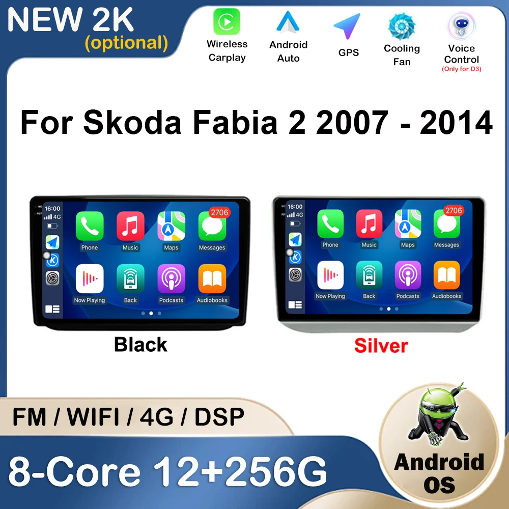 

GPS Navigation Android OS 10 inch For Skoda Fabia 2 2007 - 2014 Car Radio Video Multimedia Player Wireless Carplay Bluetooth 4G