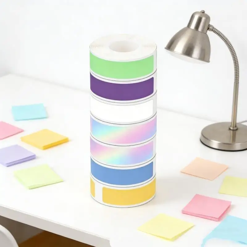 160pcs/Roll Portable Waterproof Label Sticker,12*40mmSelf-adhesive Colorful Label Stickers Printable Thermal Paper
