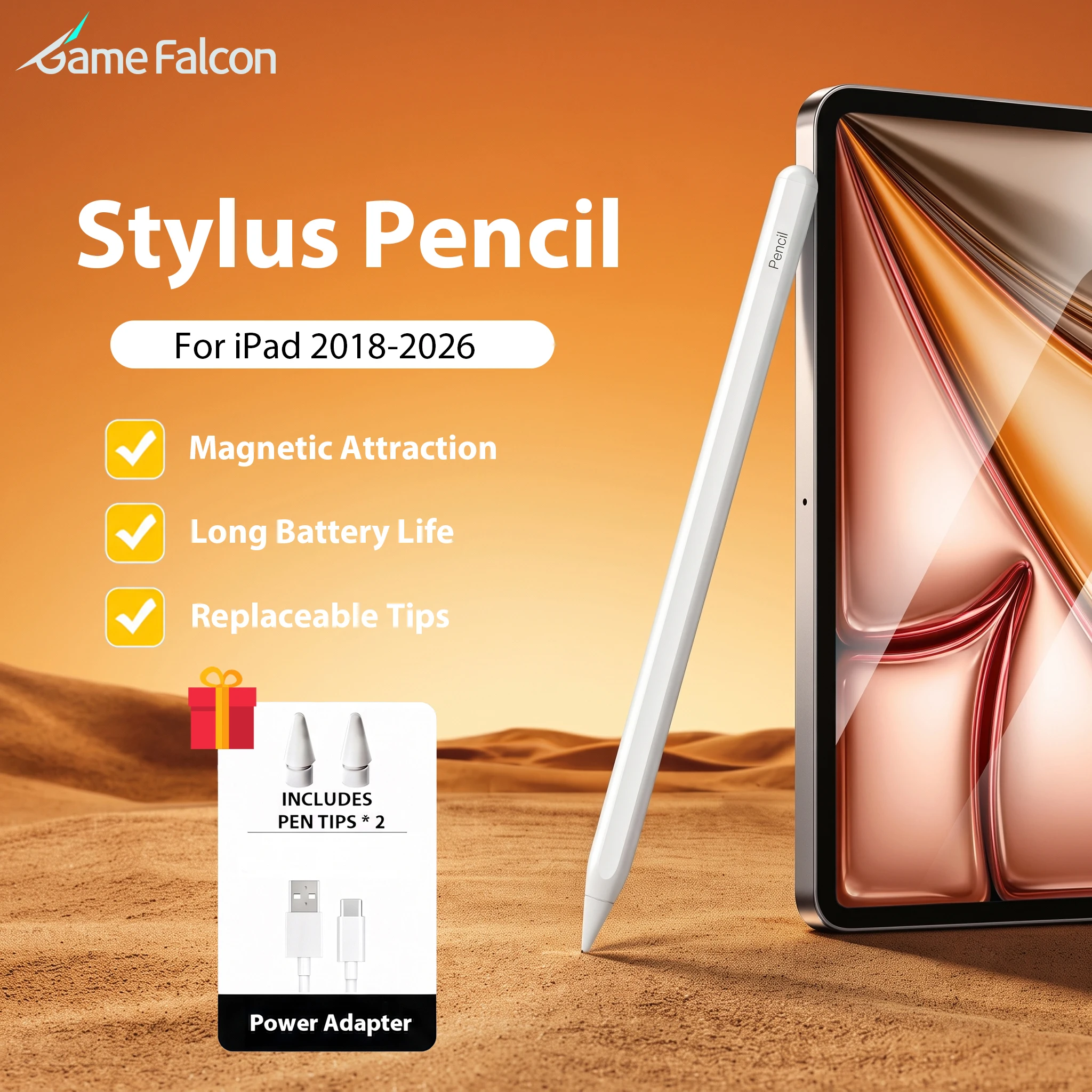 For Apple Pencil Stylus For iPad Air 11 M4 M3 M2 11th A16 10th 10 9th Generation Pro 12.9 13 M5 Mini 7 6 10.2 Painting Touch Pen