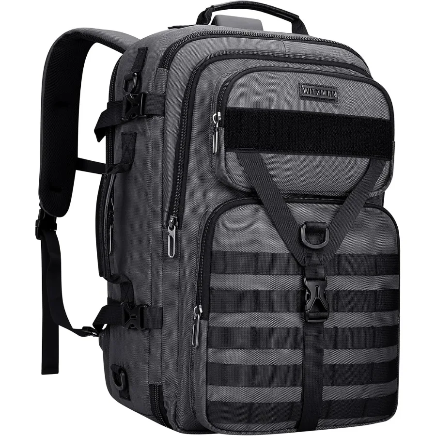 

WITZMAN Carry On Travel Backpack for Men Large Convertible 45L Fit 17 Inch Laptop Backpack 3 in 1 Bag for Airline Approved B688