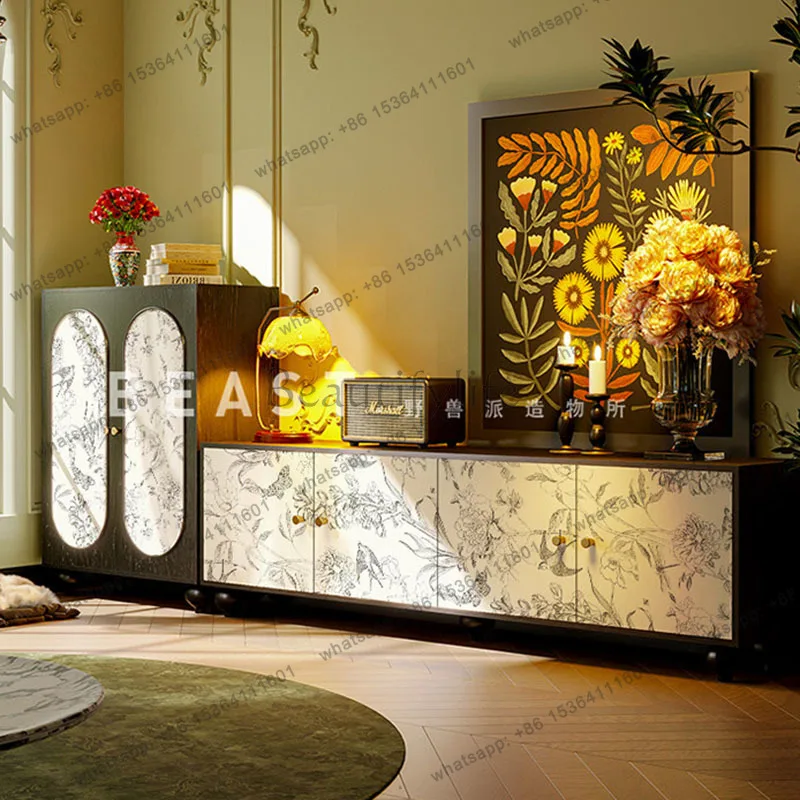 LD Modern Cabinets Tv Stands Aesthetic Minimalist Designer Storage Living Room Tv Table Luxury Display Muebles Salon