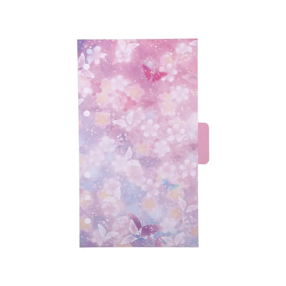 Tab 6-Ring Binder Loose Leaf Binders Notebook Divider Index Binder Index Page Cherry Blossoms Style Loose Leaf Separator Page.