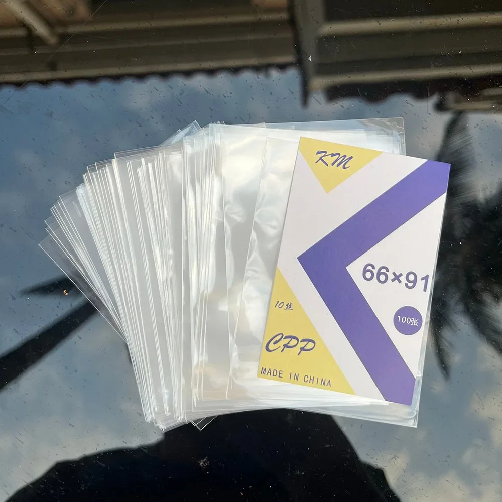 50/100Pcs Pokemon Card Korea Card Sleeves Clear Acid Free Cpp Hard 3 Inch Photocard Film Album Binder Original Photo Card Flat