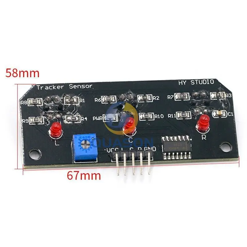 DC 5V 3 Channel Infrared Line Tracker Sensor Module Trio Detector Output TCRT5000 Sensor 10mm Distance For Robot Kit AVR/ARM/PIC