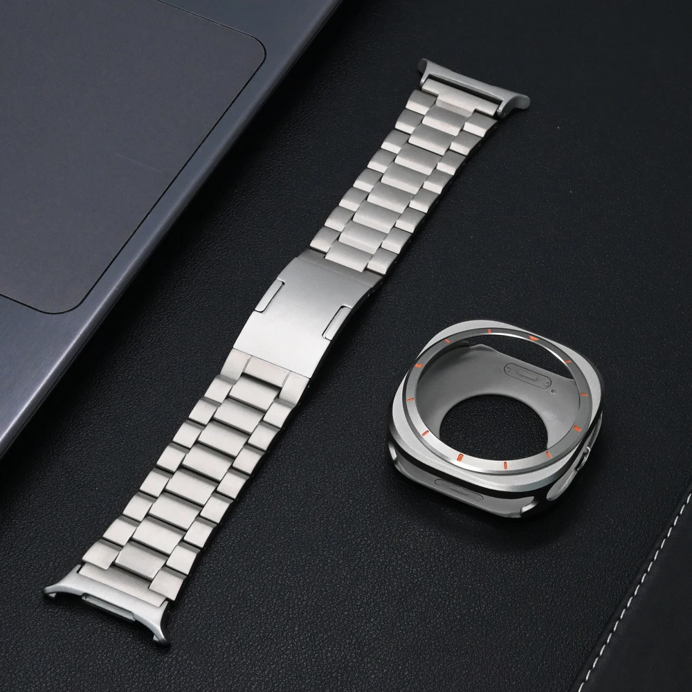 

Titanium Band for Samsung Galaxy Ultra Luxury Titanium Bracelet+Aluminum Cover Case for Galaxy Ultra 47mm Watchband Accessories