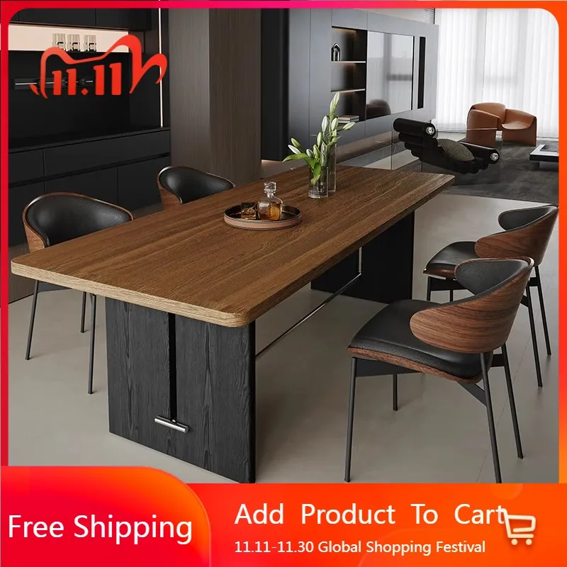 

Designer Mid Century Dining Table Special Simple Conference Aesthetics Restaurant Table Comfortable Quality Muebles Furniture