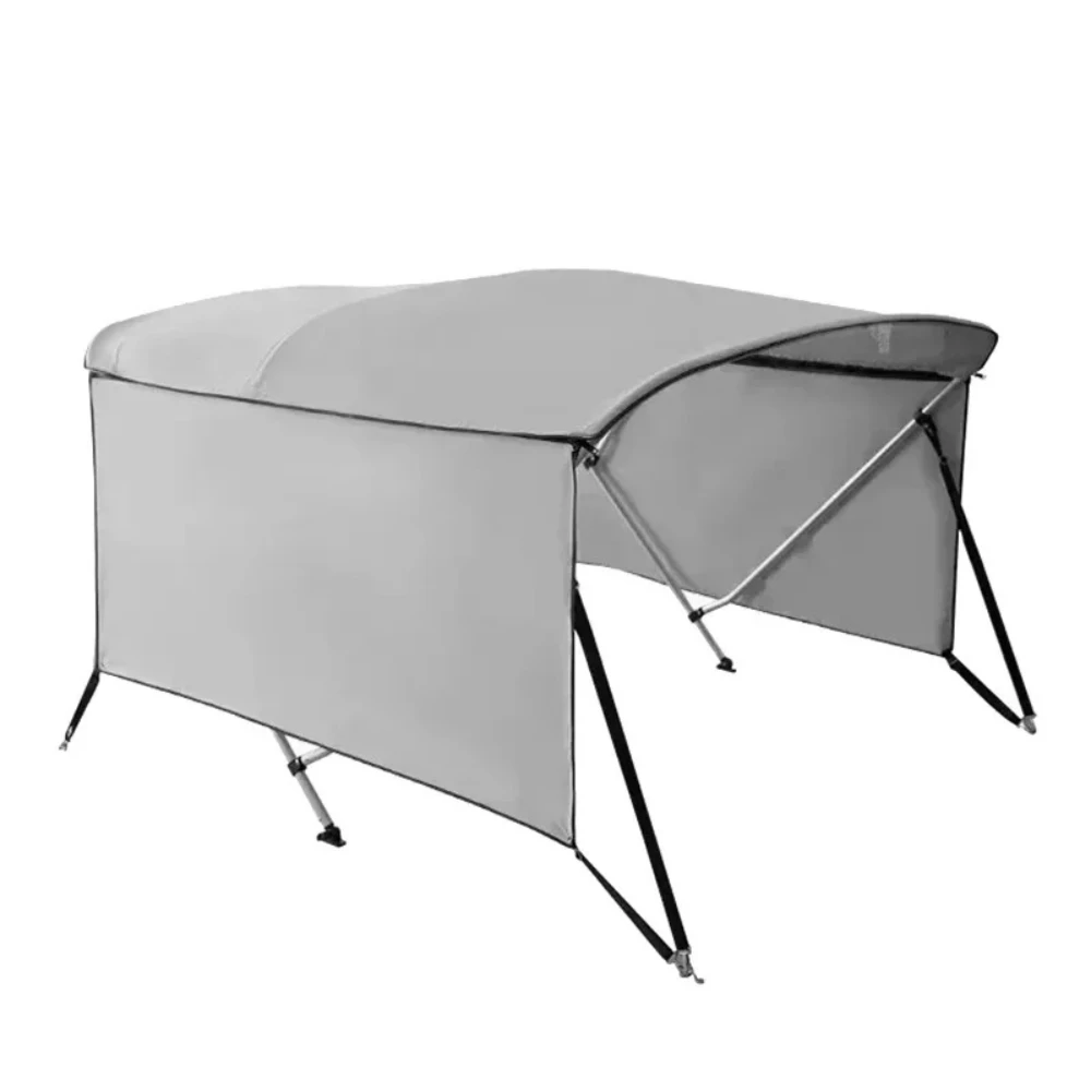 

2 Bow Bimini Top Boat Canopy Bimini Top Aluminum Tube Add Sidewalls Sun Shade for Boats Customized Size