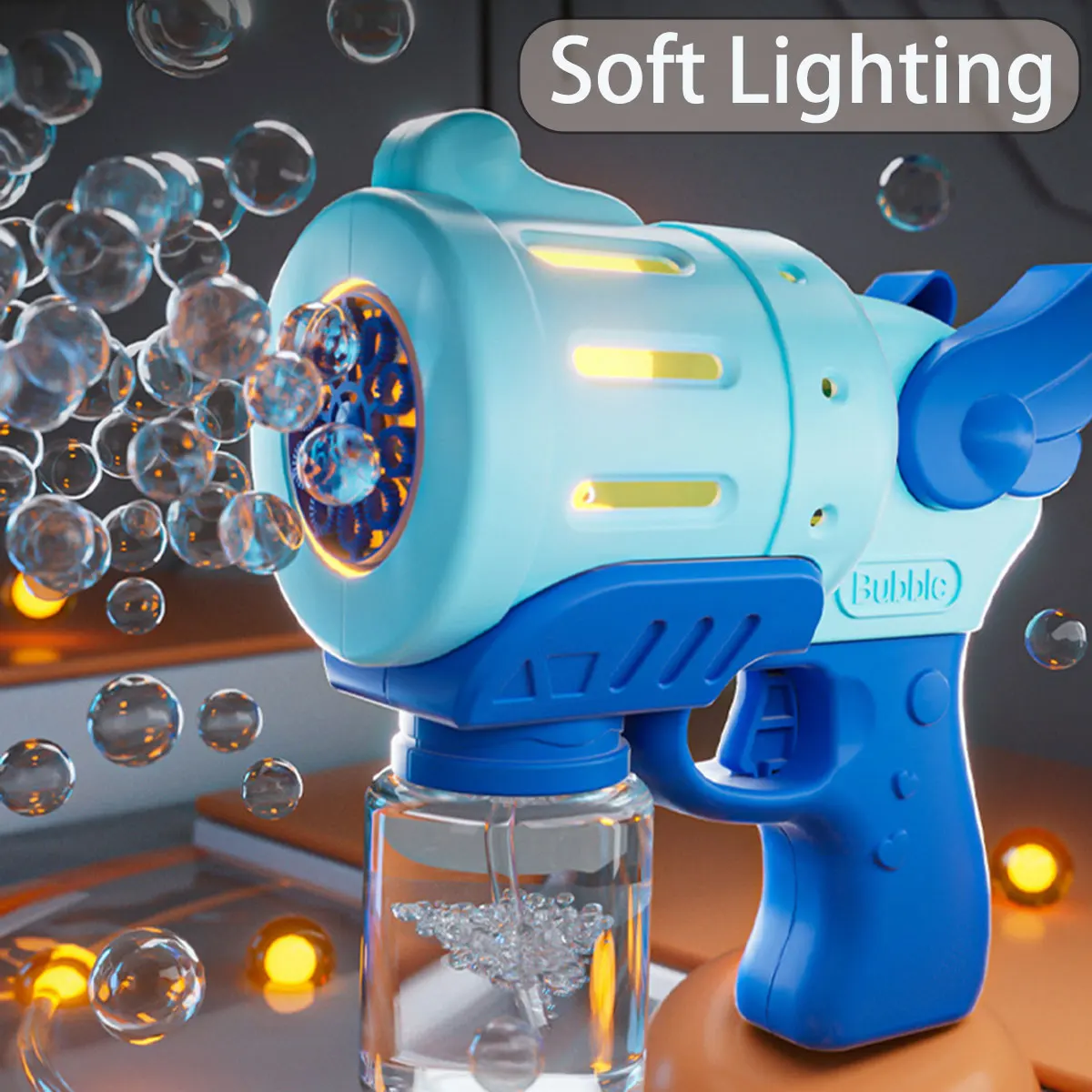 Wings Bubble Machine Toy Outdoor Bubble Blowing Game with Light Children Wedding Party Toy without Bubble Watet