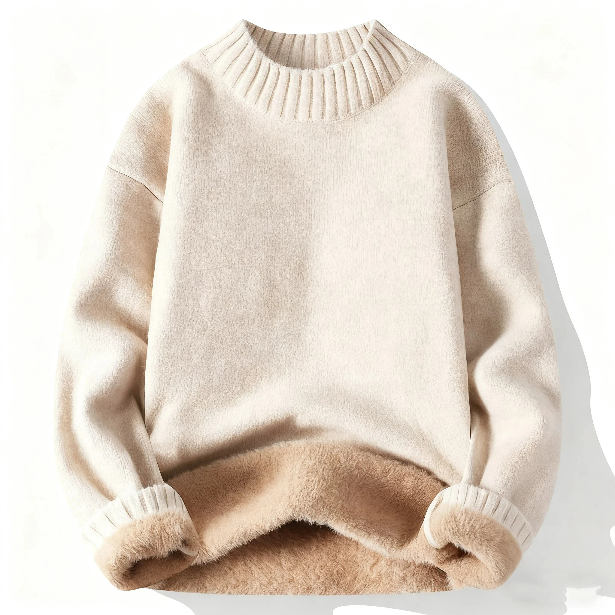 

Мужской подростковый однотонный пуловер, свитер с длинными рукавами, на толстой плюшевой подкладке, тонкий повседневный теплый трикотаж, мужской пуловер