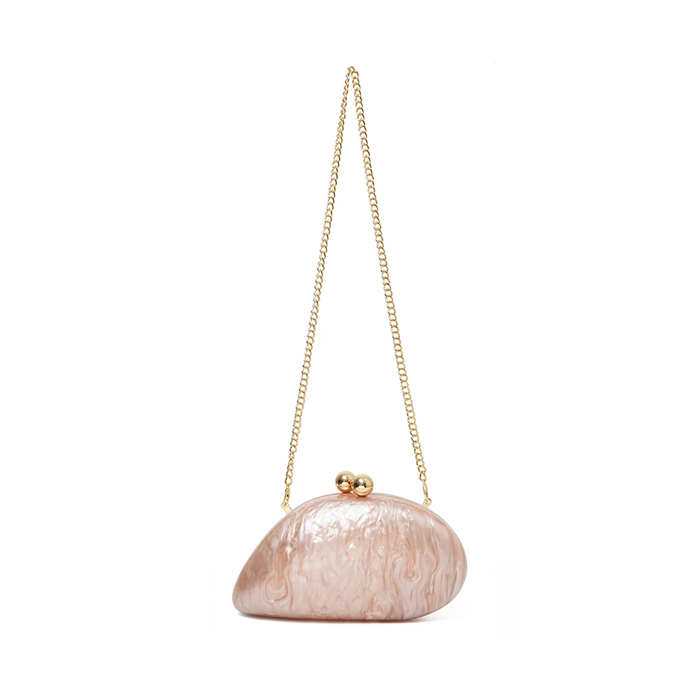 2026 Spring Summer New Arrival Hot Selling Irregular Acrylic Shell Evening Bag, Luxury Versatile Shoulder & Crossbody Bag For D view 4