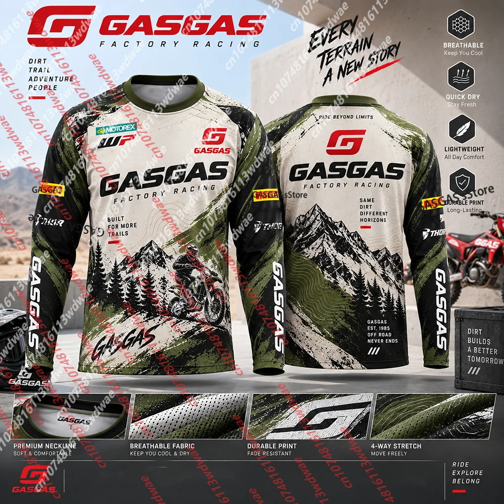 Cycling Gear Jersey - GASGAS Factory Racing Men Motocross Jersey