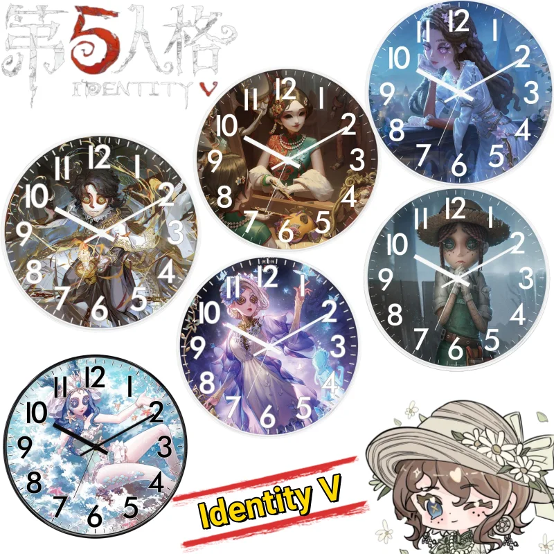 ساعة حائط كوارتز مطبوعة إبداعية عالية الجودة من Identity V Gardener مع أيدي صامتة لديكور المنزل في غرفة النوم #1