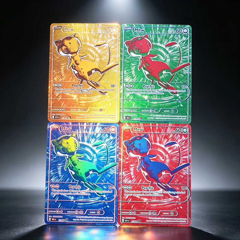 Spot Goods DIY 30th Anniversary Celebration Pocket Monster English Version Mew Card Holographic High Quality Collection Card Set