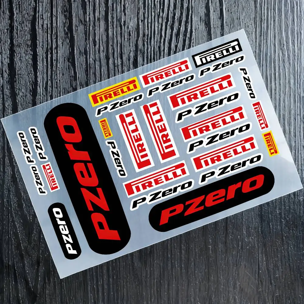 

For PIRELLI Waterproof Reflective Motorbike Stickers Easy Peel Removable Decals For Motorcycle Car