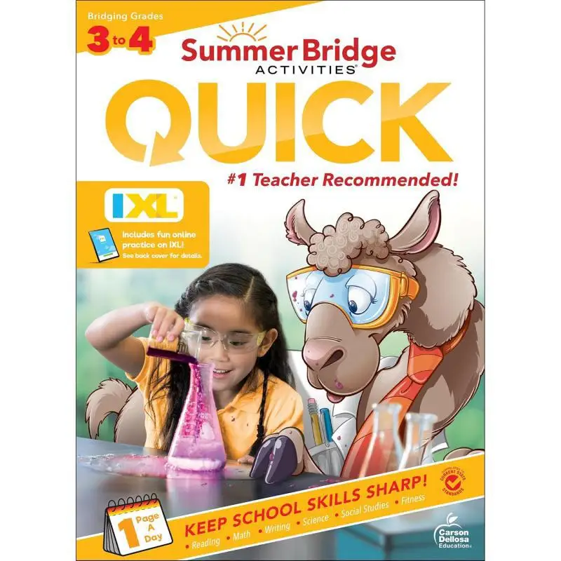 Summer Bridge Activities Quick Workbook Grade 34 Carson Dellosa Education Carson Dellosa Education 9781483874944 Book